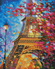 Deimantinė mozaika su rėmeliu Eifelio bokštas, 30x40 cm kaina ir informacija | Deimantinės mozaikos | pigu.lt
