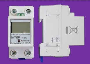 Oднофазный электрический счетчик ProBase™, 0.3-60A, 230/240V , 2x DIN цена и информация | Выключатели, розетки | pigu.lt