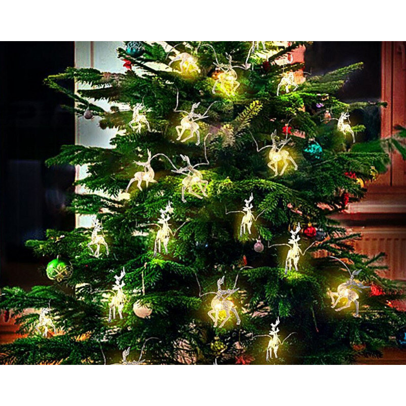 1,5m Kalėdinė girlianda LED lempučių briedžio formos žibintai цена и информация | Girliandos | pigu.lt