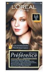 Стойкая краска для волос L'Oreal Paris Preference, L 7.1 Islande цена и информация | Краска для волос | pigu.lt