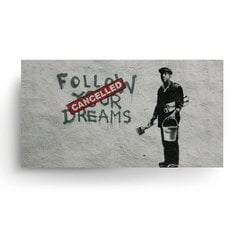 Настенный плакат Banksy граффити с надписью Декор интерьера - 60 х 43 см цена и информация | Репродукции, картины | pigu.lt
