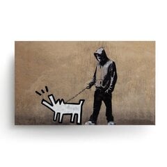 Настенный плакат Banksy граффити Выгул собаки Декор интерьера - 60 х 43 см цена и информация | Репродукции, картины | pigu.lt