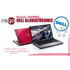 DELL Mini Inspiron 12 serija 1210 nešiojamo kompiuterio klaviatūra 0P995H, P995H, 0R253M, R253M, LW PK1305G0180, J264J, pp40s kaina ir informacija | Komponentų priedai | pigu.lt