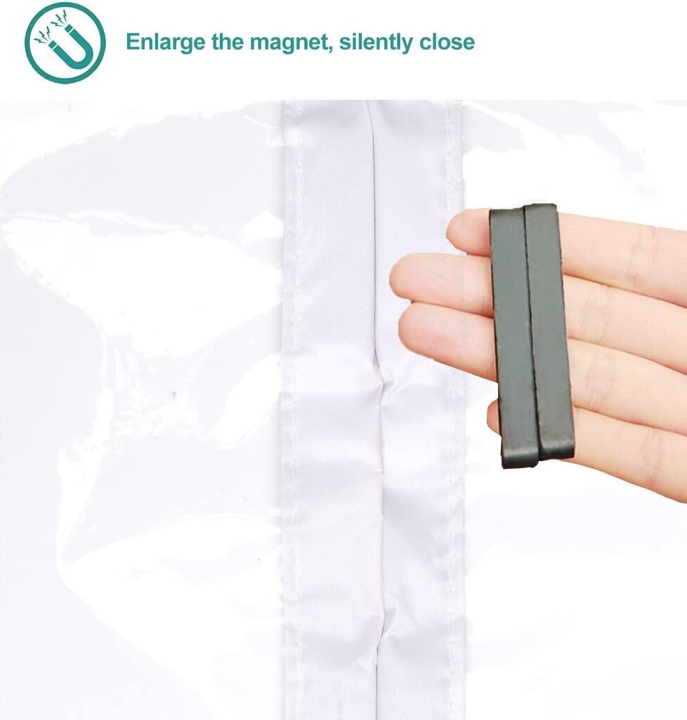 Meet Beauty magnetinė termo plėvelė durims, plėvelė nuo uodų, 90 x 190 cm, skaidri kaina ir informacija | Tinkleliai nuo vabzdžių | pigu.lt