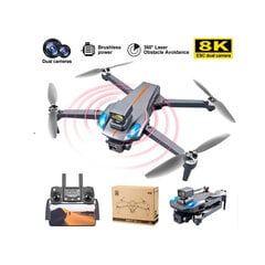 Профессиональная двойная HD-камера K911 MAX GPS Drone 8K Action Video Camera, складная с чехлом, черного цвета цена и информация | Дроны | pigu.lt