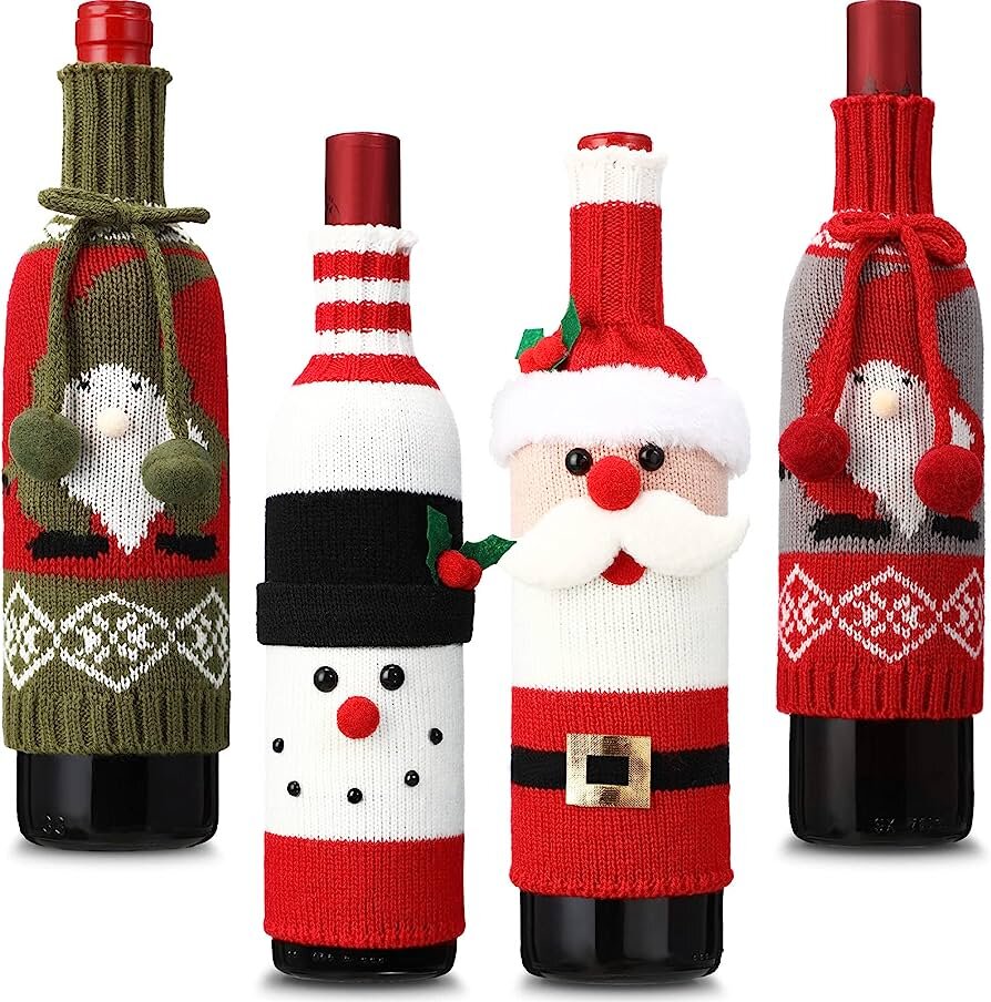 Kalėdinė dekoracija ant butelio Nykštukas baltas цена и информация | Dekoracijos šventėms | pigu.lt