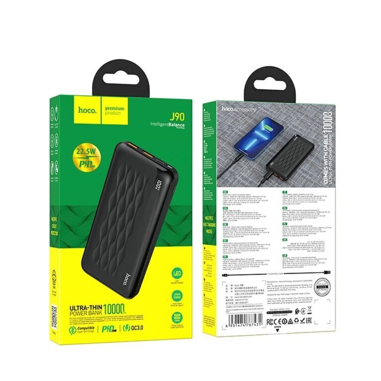 Hoco LCD J90 10 000mAh kaina ir informacija | Atsarginiai maitinimo šaltiniai (power bank) | pigu.lt