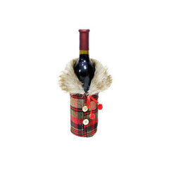 Новогоднее украшение на бутылке темно-красного цвета цена и информация | Праздничные декорации | pigu.lt