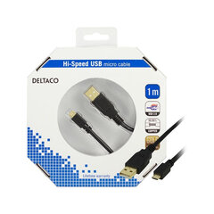 Кабель MINI USB DELTACO/КАБЕЛЬ для навигации, плееры с кабелем MINI USB 1 метр цена и информация | Кабели для телефонов | pigu.lt