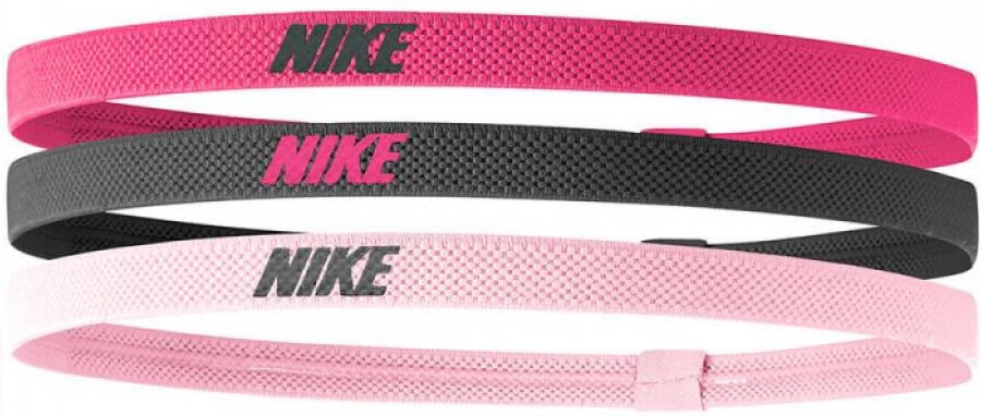 Galvos juosta moterims Nike Elastic Headbands 2.0 3P, įvairių spalvų, 3 vnt. kaina ir informacija | Sportinė apranga moterims | pigu.lt