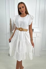 Suknelė moterims 24115, balta kaina ir informacija | Suknelės | pigu.lt