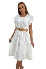 Suknelė moterims 24115, balta kaina ir informacija | Suknelės | pigu.lt