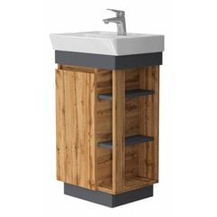 Шкафчик для ванной комнаты с умывальником Euroliux Utah UT-45, коричневый цвет цена и информация | Шкафчики для ванной | pigu.lt