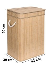 Skalbinių krepšys Soren, 60x30x42 cm цена и информация | Набор акскссуаров для ванной | pigu.lt