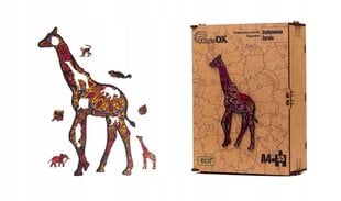 Medinė dėlionė PuzzleOK EKO Žirafa, 55 d. kaina ir informacija | Dėlionės (puzzle) | pigu.lt