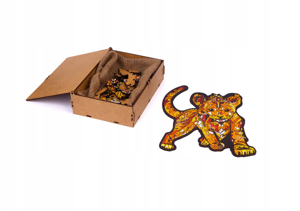 Medinė dėlionė PuzzleOK EKO Simba, 78 d. kaina ir informacija | Dėlionės (puzzle) | pigu.lt