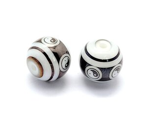 karoliukas Lampwork, 8mm, 2vnt цена и информация | Принадлежности для изготовления украшений, бисероплетения | pigu.lt