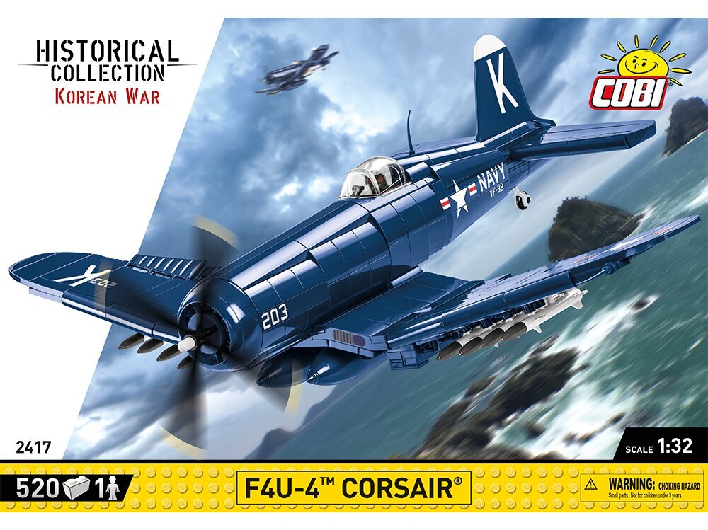 Konstruktorius Cobi F4U-4 Corsair, 1/32, 2417 цена и информация | Konstruktoriai ir kaladėlės | pigu.lt