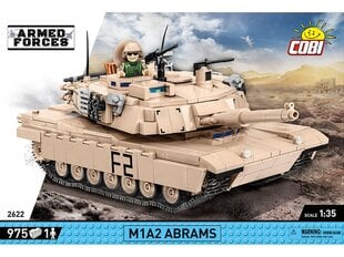 COBI - Конструктор M1A2 Abrams, 1/35, 2622 цена и информация | Конструкторы и кубики | pigu.lt