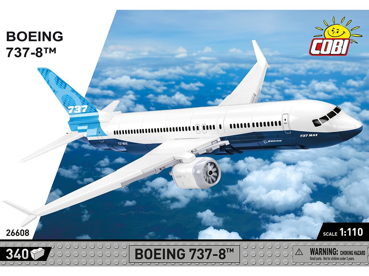 Konstruktorius Cobi Boeing 737-8, 1/110, 26608 цена и информация | Konstruktoriai ir kaladėlės | pigu.lt