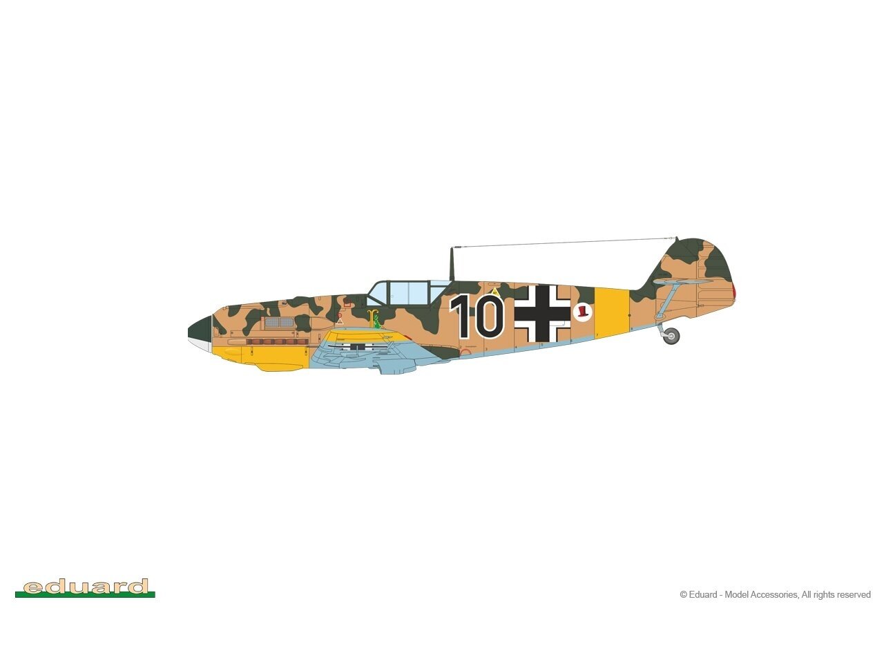 Surenkamas modelis Eduard Messerschmitt Bf 109E-4 Profipack 7033 kaina ir informacija | Konstruktoriai ir kaladėlės | pigu.lt