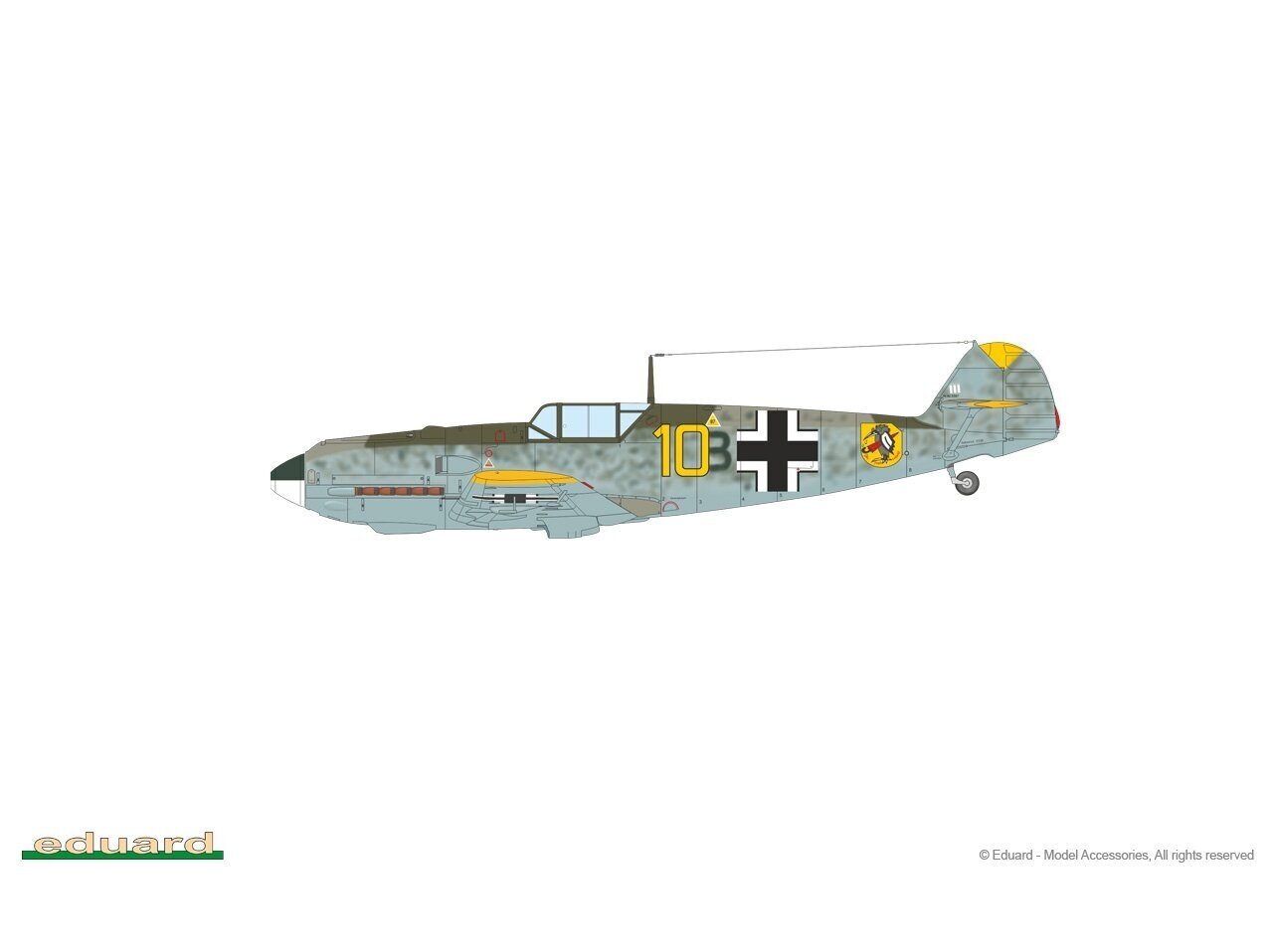 Surenkamas modelis Eduard Messerschmitt Bf 109E-4 Profipack 7033 kaina ir informacija | Konstruktoriai ir kaladėlės | pigu.lt