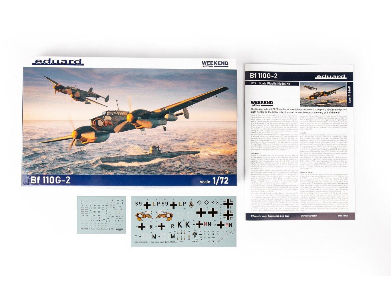 Surenkamas modelis Eduard Messerschmitt Bf 110G-2 Weekend edition 7468 kaina ir informacija | Konstruktoriai ir kaladėlės | pigu.lt