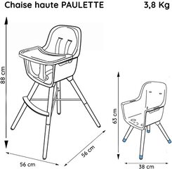 Высокий стул Nania PAULETTE 6 Months - 5 Years цена и информация | Стульчики для кормления | pigu.lt