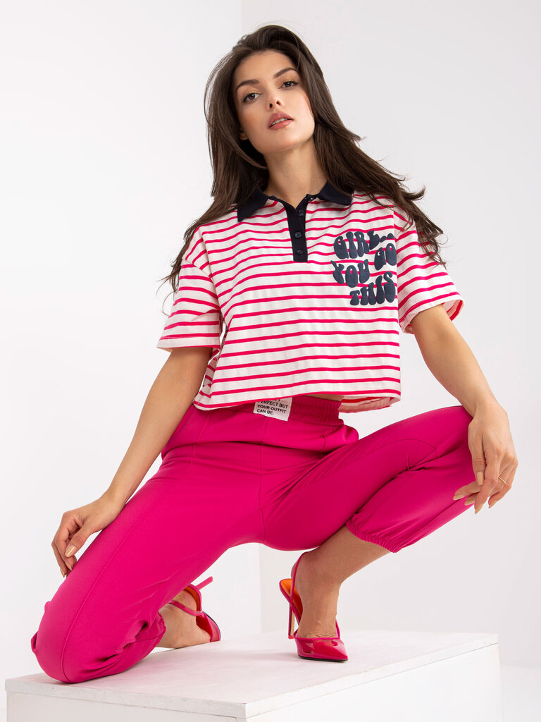 Marškinėliai moterims Fancy 2016103223664, rožiniai kaina ir informacija | Marškinėliai moterims | pigu.lt