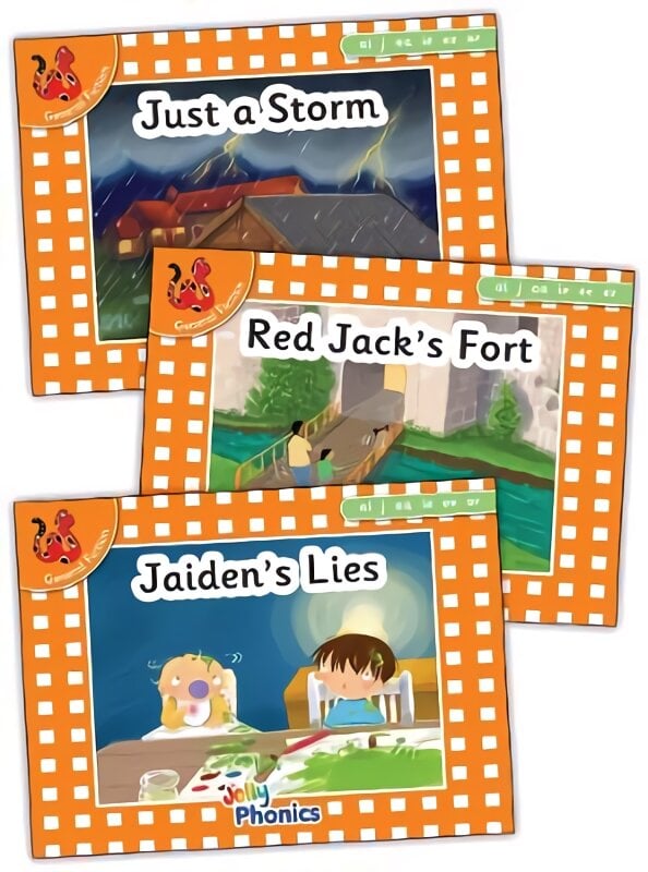 Jolly Phonics Orange Level Readers Set 4: in Precursive Letters (British English edition) kaina ir informacija | Knygos vaikams | pigu.lt