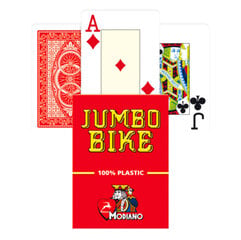 Jumbo Bike 100% plastic raudonos žaidimo kortos kaina ir informacija | Ezoterika | pigu.lt
