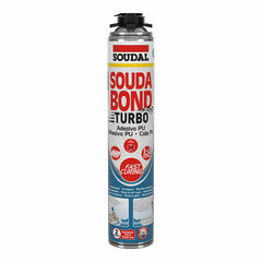 Porolonas Soudal SoudaBond Turbo Poliuretanas Ginklas 750 ml kaina ir informacija | Sandarinimo medžiagos | pigu.lt