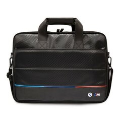 BMW Bag BMCB15PUCARTCBK 16&quot; black|black Carbon Tricolor BMW000516-0 цена и информация | Рюкзаки, сумки, чехлы для компьютеров | pigu.lt