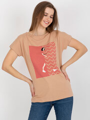 женская футболка 202631 04, пудра 202631*04-XL цена и информация | Женские футболки | pigu.lt