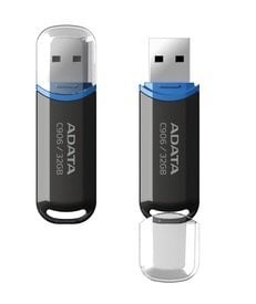 Atmintinė A-data C906 32GB, USB 2.0, Juoda цена и информация | USB laikmenos | pigu.lt