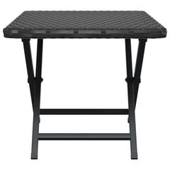 Sulankstomas stalas vidaXL, juodas kaina ir informacija | Lauko stalai, staliukai | pigu.lt