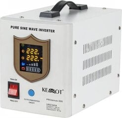 kemot ups prosinus-500 чистый синусоидальный инвертор с функцией зарядки 12v 230v 500va/300w - черный цена и информация | Источники бесперебойного питания (UPS) | pigu.lt