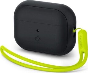 Spigen Silicone Fit Strap AirPods Pro 1|2 black|phantom green ACS05810 цена и информация | Аксессуары для наушников | pigu.lt