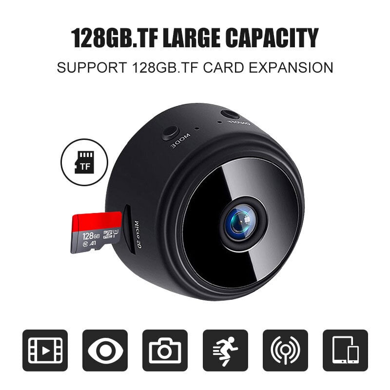 Mini belaidė stebėjimo kamera WIFI Full HD A9 kaina ir informacija | Stebėjimo kameros | pigu.lt
