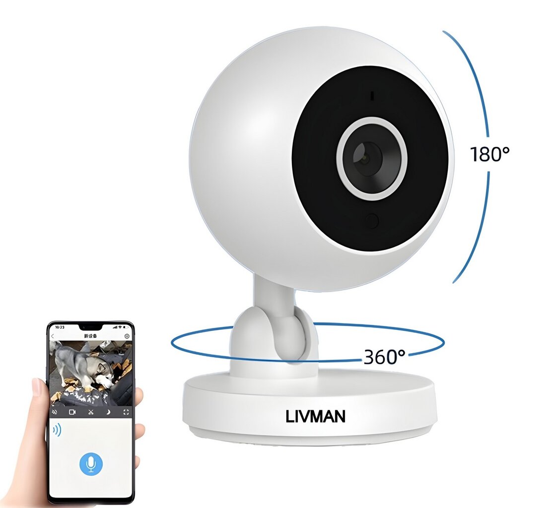 Su laidine naudojama mini stebėjimo kamera WIFI Full HD Smart Camera kaina ir informacija | Stebėjimo kameros | pigu.lt