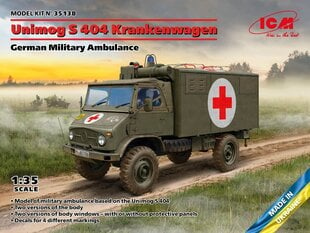 Klijuojamas Modelis ICM 35138 German Military Ambulance Unimog S 404 Krankenwagen 1/35 kaina ir informacija | Klijuojami modeliai | pigu.lt