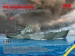 Klijuojamas Modelis ICM S012 WWII German multi-purpose boat KFK Kriegsfischkutter 1/144 kaina ir informacija | Klijuojami modeliai | pigu.lt