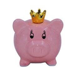 Keramikinė taupyklė Karalienė, rožinė kaina ir informacija | Originalios taupyklės | pigu.lt
