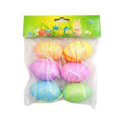 Подвесные пасхальные яйца, 6 шт. цена и информация | Праздничные декорации | pigu.lt