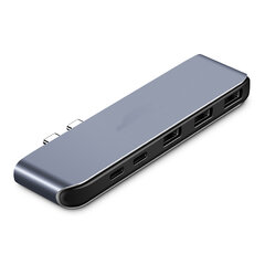 Адаптер Ugreen 50775 CM206 5in1 HUB 3USB Thunderbolt3 Type-C для MacBook Pro цена и информация | Адаптеры, USB-разветвители | pigu.lt
