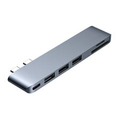 Адаптер Ugreen 60560 CM251 6in1 Type-C До HUB USB-C 3USB SD / TF для MacBook Pro цена и информация | Адаптеры, USB-разветвители | pigu.lt