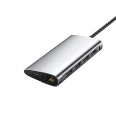 Адаптер Ugreen 50516 CM121 8in1 Type-C До HDMI TF/SD PD 1000mbps 3USB3.0 для Huawei P30 MacBook цена и информация | Адаптеры, USB-разветвители | pigu.lt