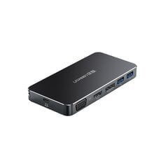 Adapteris Ugreen CM120 40872 8in1 Type-C / 2USB3.0 HDMI VGA 2PD DP kaina ir informacija | Adapteriai, USB šakotuvai | pigu.lt