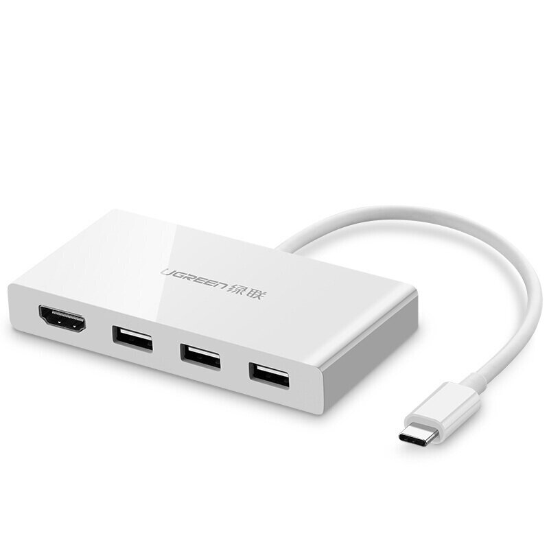 Adapteris Ugreen 40374 MM132 4in1 Type-C / 3USB HDMI kaina ir informacija | Adapteriai, USB šakotuvai | pigu.lt