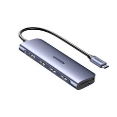 Адаптер Ugreen 70410 CM195 6in1 USB-C До HDMI 3USB3.0 SD/TF для HUAWEI Mate40/P50 Samsung S20 цена и информация | Адаптеры, USB-разветвители | pigu.lt